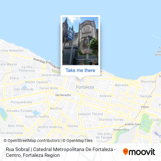 Mapa Rua Sobral | Catedral Metropolitana De Fortaleza - Centro