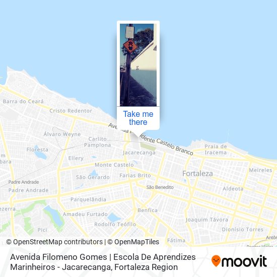 Avenida Filomeno Gomes | Escola De Aprendizes Marinheiros - Jacarecanga map