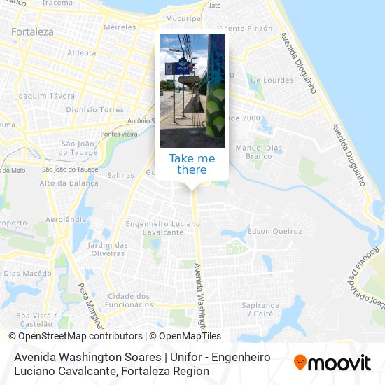 Mapa Avenida Washington Soares | Unifor - Engenheiro Luciano Cavalcante