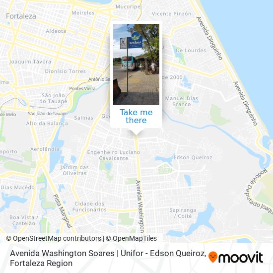 Mapa Avenida Washington Soares | Unifor - Edson Queiroz