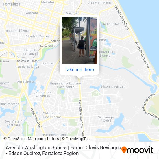 Mapa Avenida Washington Soares | Fórum Clóvis Beviláqua - Edson Queiroz