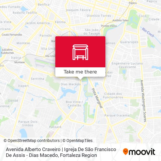 Mapa Avenida Alberto Craveiro | Igreja De São Francisco De Assis - Dias Macedo