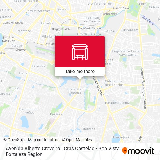 Avenida Alberto Craveiro | Cras Castelão - Boa Vista map