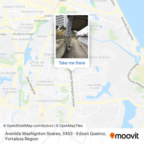 Mapa Avenida Washignton Soares, 3453 - Edson Queiroz
