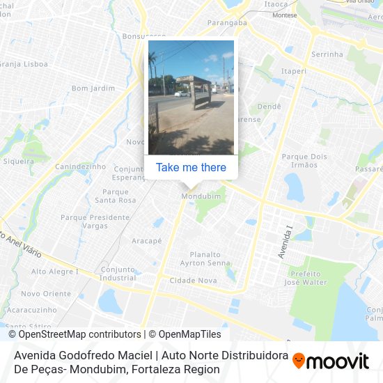 Avenida Godofredo Maciel | Auto Norte Distribuidora De Peças- Mondubim map