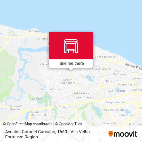 Avenida Coronel Carvalho, 1660 - Vila Velha map