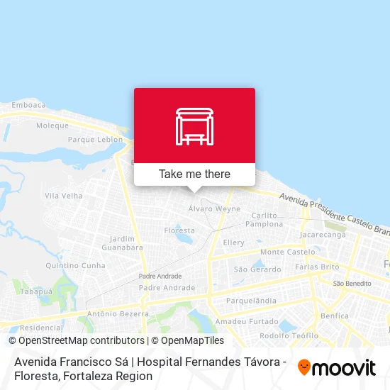 Avenida Francisco Sá | Hospital Fernandes Távora - Floresta map