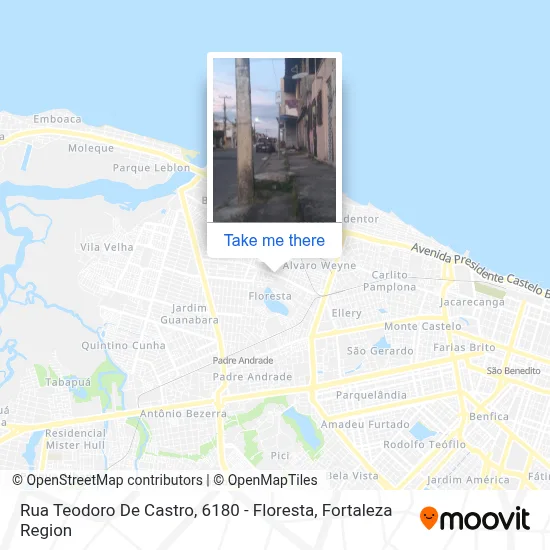 Rua Teodoro De Castro, 6180 - Floresta map