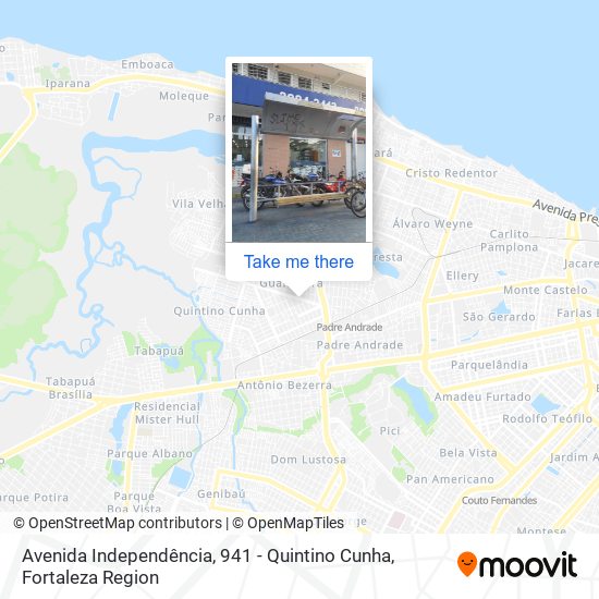 Avenida Independência, 941 - Quintino Cunha map