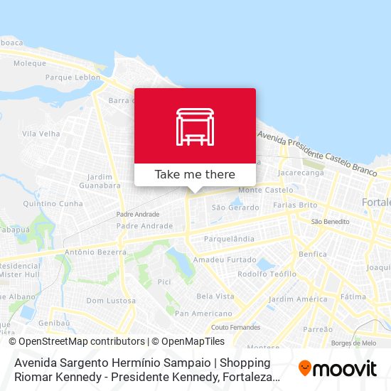 Avenida Sargento Hermínio Sampaio | Shopping Riomar Kennedy - Presidente Kennedy map