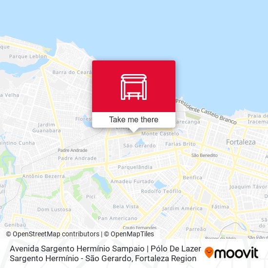 Mapa Avenida Sargento Hermínio Sampaio | Pólo De Lazer Sargento Hermínio - São Gerardo