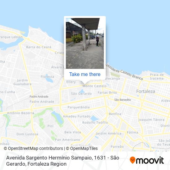 Mapa Avenida Sargento Hermínio Sampaio, 1631 - São Gerardo