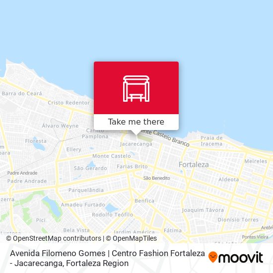 Mapa Avenida Filomeno Gomes | Centro Fashion Fortaleza - Jacarecanga