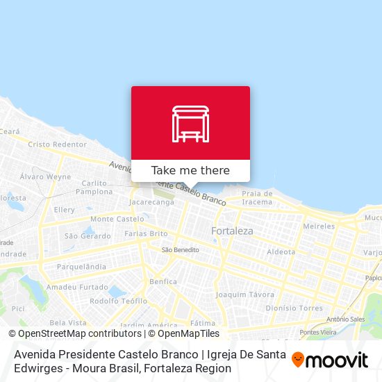 Avenida Presidente Castelo Branco | Igreja De Santa Edwirges - Moura Brasil map