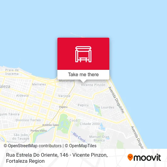 Rua Estrela Do Oriente, 146 - Vicente Pinzon map