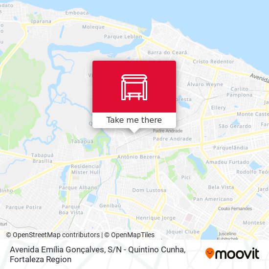 Mapa Avenida Emília Gonçalves, S / N - Quintino Cunha