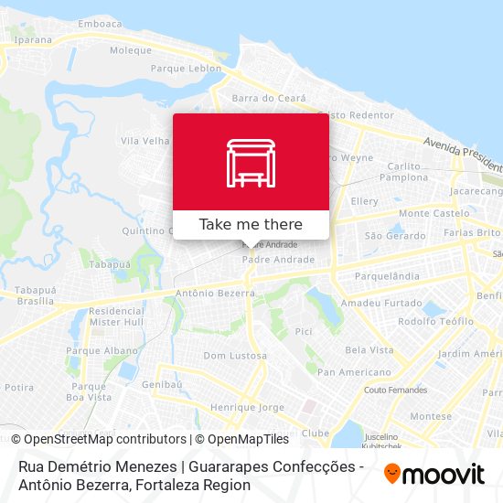 Rua Demétrio Menezes | Guararapes Confecções - Antônio Bezerra map