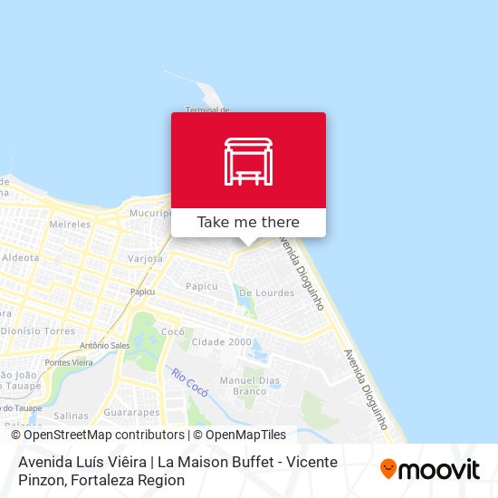 Mapa Avenida Luís Viêira | La Maison Buffet - Vicente Pinzon