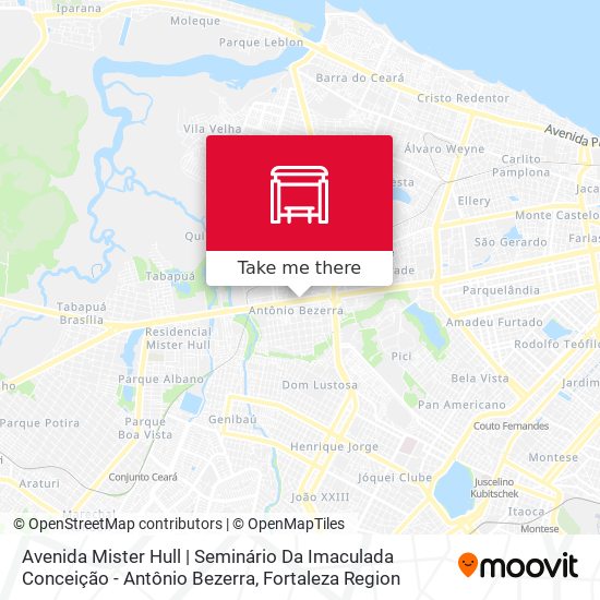 Mapa Avenida Mister Hull | Seminário Da Imaculada Conceição - Antônio Bezerra