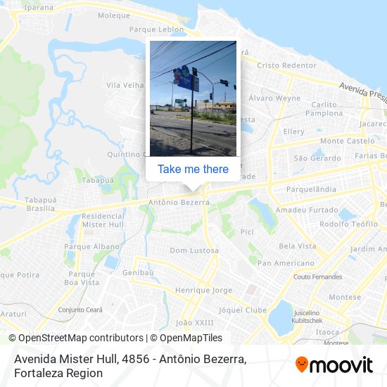 Mapa Avenida Mister Hull, 4856 - Antônio Bezerra