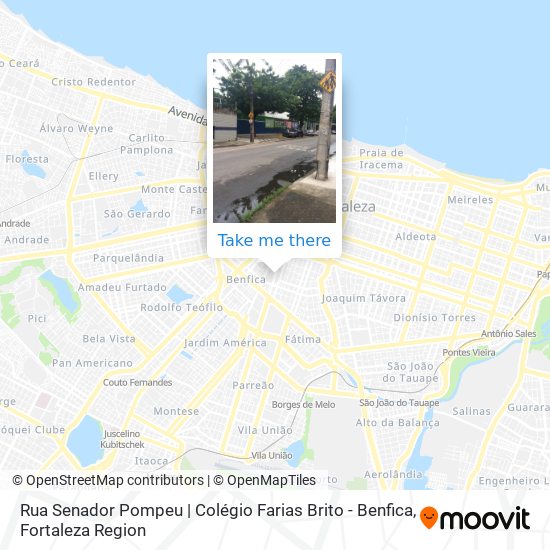 Mapa Rua Senador Pompeu | Colégio Farias Brito - Benfica