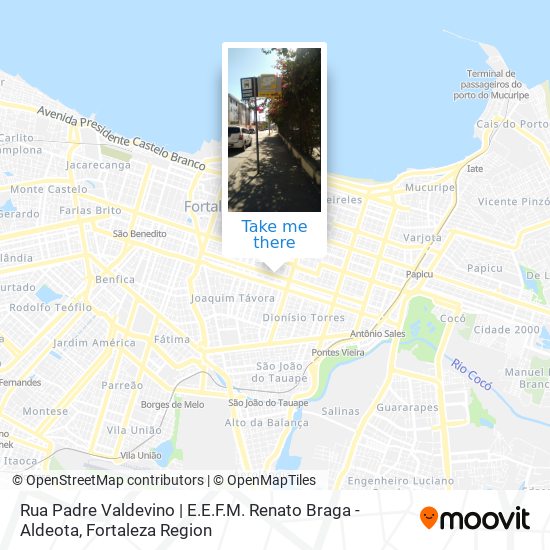 Rua Padre Valdevino | E.E.F.M. Renato Braga - Aldeota map