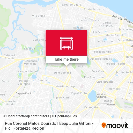 Rua Coronel Matos Dourado | Eeep Julia Giffoni - Pici map
