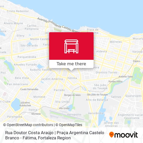 Rua Doutor Costa Araújo | Praça Argentina Castelo Branco - Fátima map
