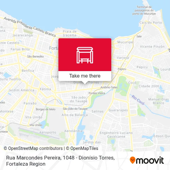 Rua Marcondes Pereira, 1048 - Dionísio Torres map