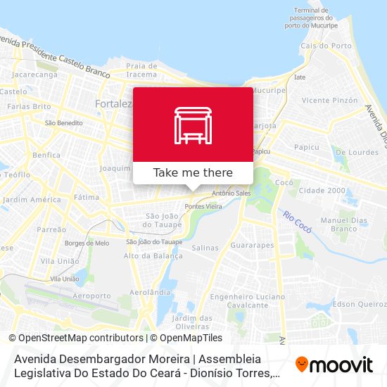 Avenida Desembargador Moreira | Assembleia Legislativa Do Estado Do Ceará - Dionísio Torres map