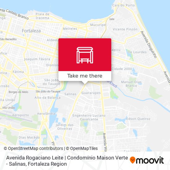Mapa Avenida Rogaciano Leite | Condomínio Maison Verte - Salinas