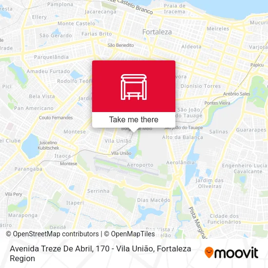 Avenida Treze De Abril, 170 - Vila União map