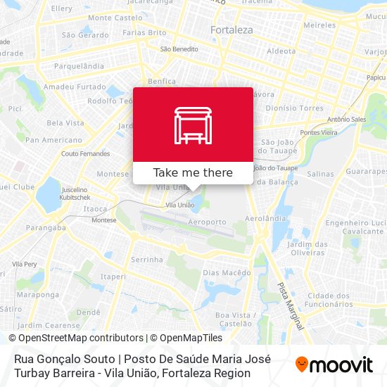 Rua Gonçalo Souto | Posto De Saúde Maria José Turbay Barreira - Vila União map