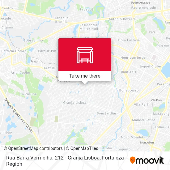 Rua Barra Vermelha, 212 - Granja Lisboa map