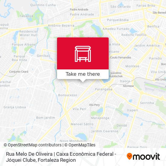 Mapa Rua Melo De Oliveira | Caixa Econômica Federal - Jóquei Clube