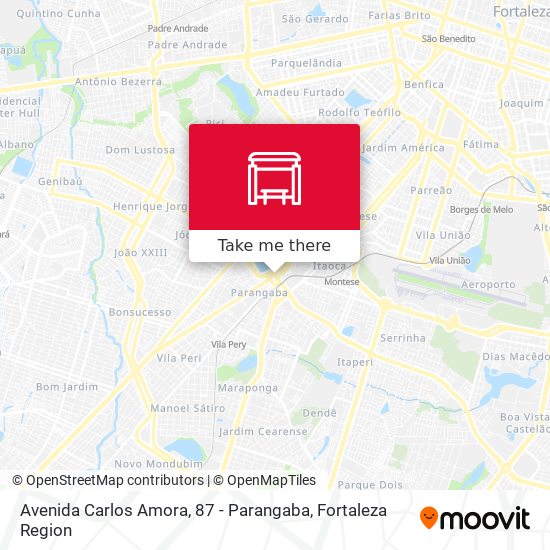 Mapa Avenida Carlos Amora, 87 - Parangaba