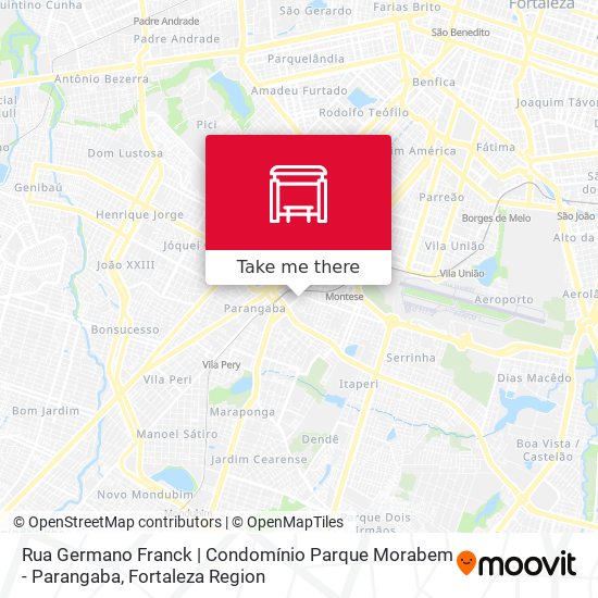Rua Germano Franck | Condomínio Parque Morabem - Parangaba map