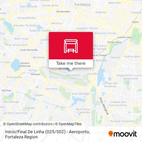Início / Final De Linha (025 / 502) - Aeroporto map