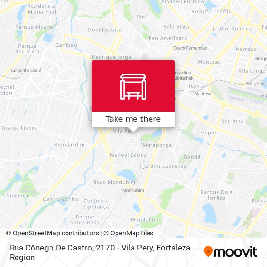 Rua Cônego De Castro, 2170 - Vila Pery map