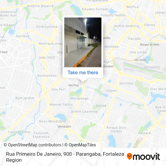 Rua Primeiro De Janeiro, 900 - Parangaba map