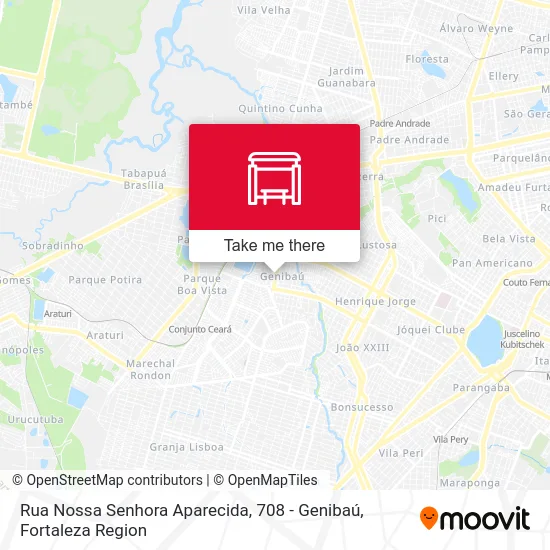 Rua Nossa Senhora Aparecida, 708 - Genibaú map