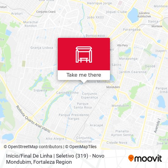 Início / Final De Linha | Seletivo (319) - Novo Mondubim map
