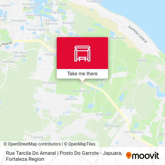 Rua Tarcila Do Amaral | Posto Do Garrote - Japuara map