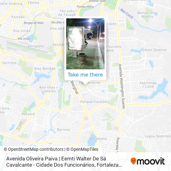 Mapa Avenida Oliveira Paiva | Eemti Walter De Sá Cavalcante - Cidade Dos Funcionários