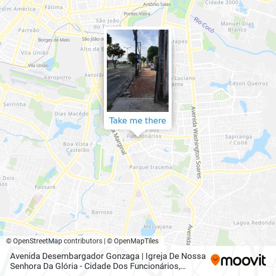 Avenida Desembargador Gonzaga | Igreja De Nossa Senhora Da Glória - Cidade Dos Funcionários map