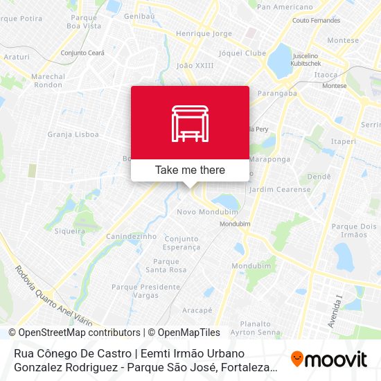 Rua Cônego De Castro | Eemti Irmão Urbano Gonzalez Rodriguez - Parque São José map