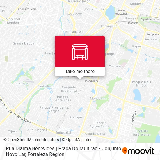 Rua Djalma Benevides | Praça Do Multirão - Conjunto Novo Lar map