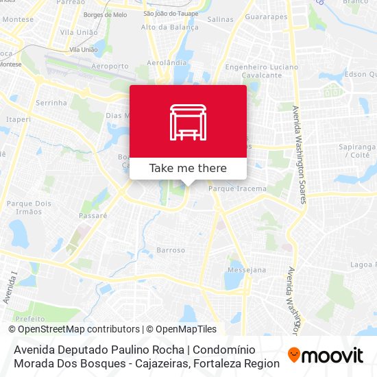 Mapa Avenida Deputado Paulino Rocha | Condomínio Morada Dos Bosques - Cajazeiras