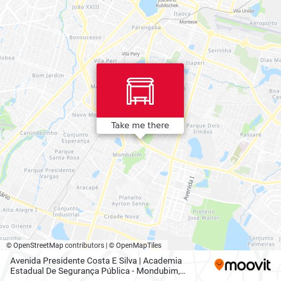 Mapa Avenida Presidente Costa E Silva | Academia Estadual De Segurança Pública - Mondubim