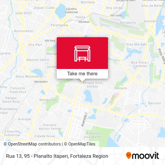 Rua 13, 95 - Planalto Itaperi map